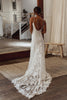 Scooped back of the Rosa Wedding Dress with Jewelled Backpiece